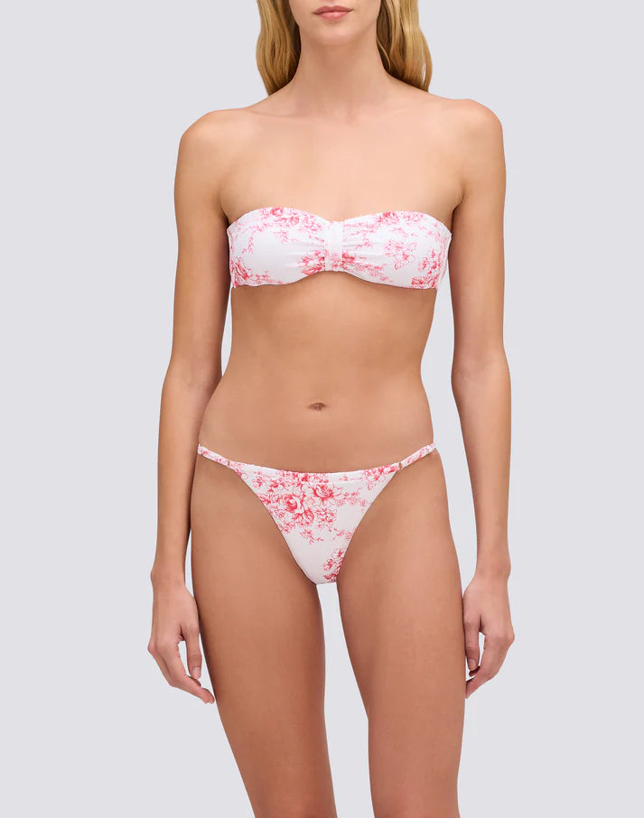Sundek Women's Kerr - Rose De Joie Patterned High-Cut Bikini Bottoms With Adjustable Ties