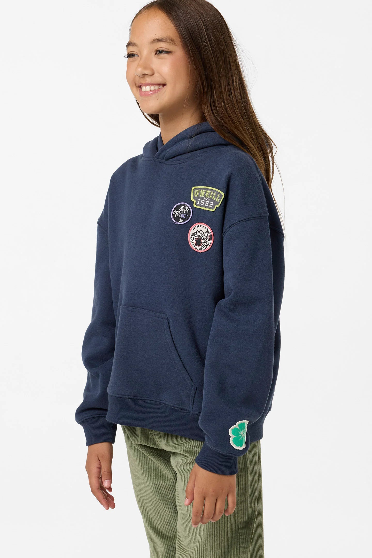 O'Neill Girls Patches Oversized Hoodie