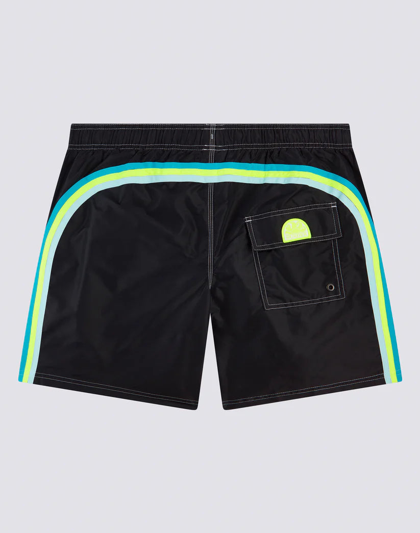 Sundek Mens 16" Mid-Length Elastic Waist Swim Trunk
