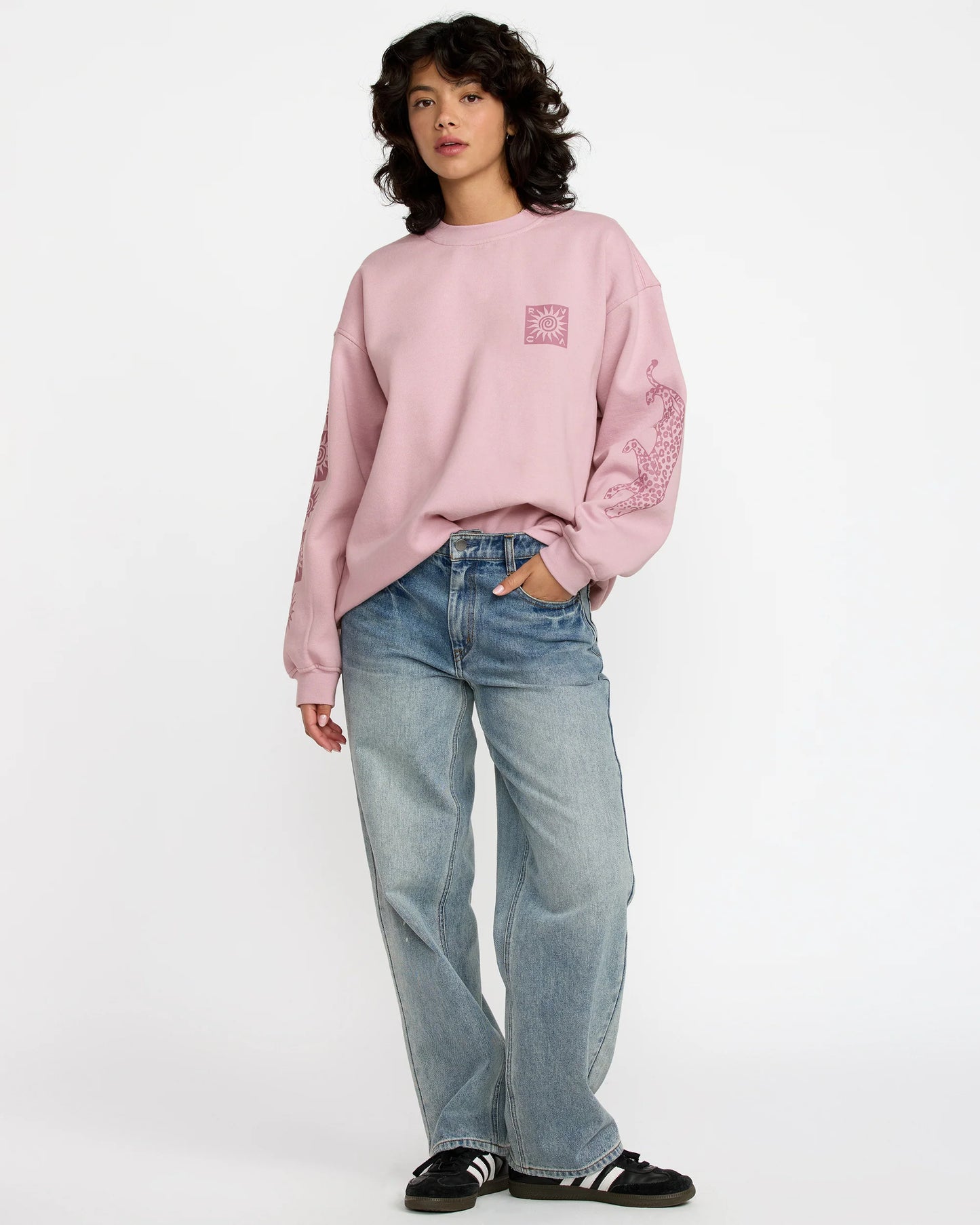 RVCA Women's Baggie Boyfriend Crewneck Sweatshirt