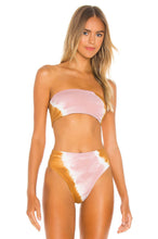 Load image into Gallery viewer, L Space Women&#39;s Stripe Tie Dye Beach Wave Bikini Top