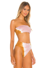 Load image into Gallery viewer, L Space Women&#39;s Stripe Tie Dye Beach Wave Bikini Top