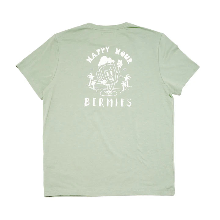 Bermies Mens Happy Hour Short Sleeve Graphic T-Shirt