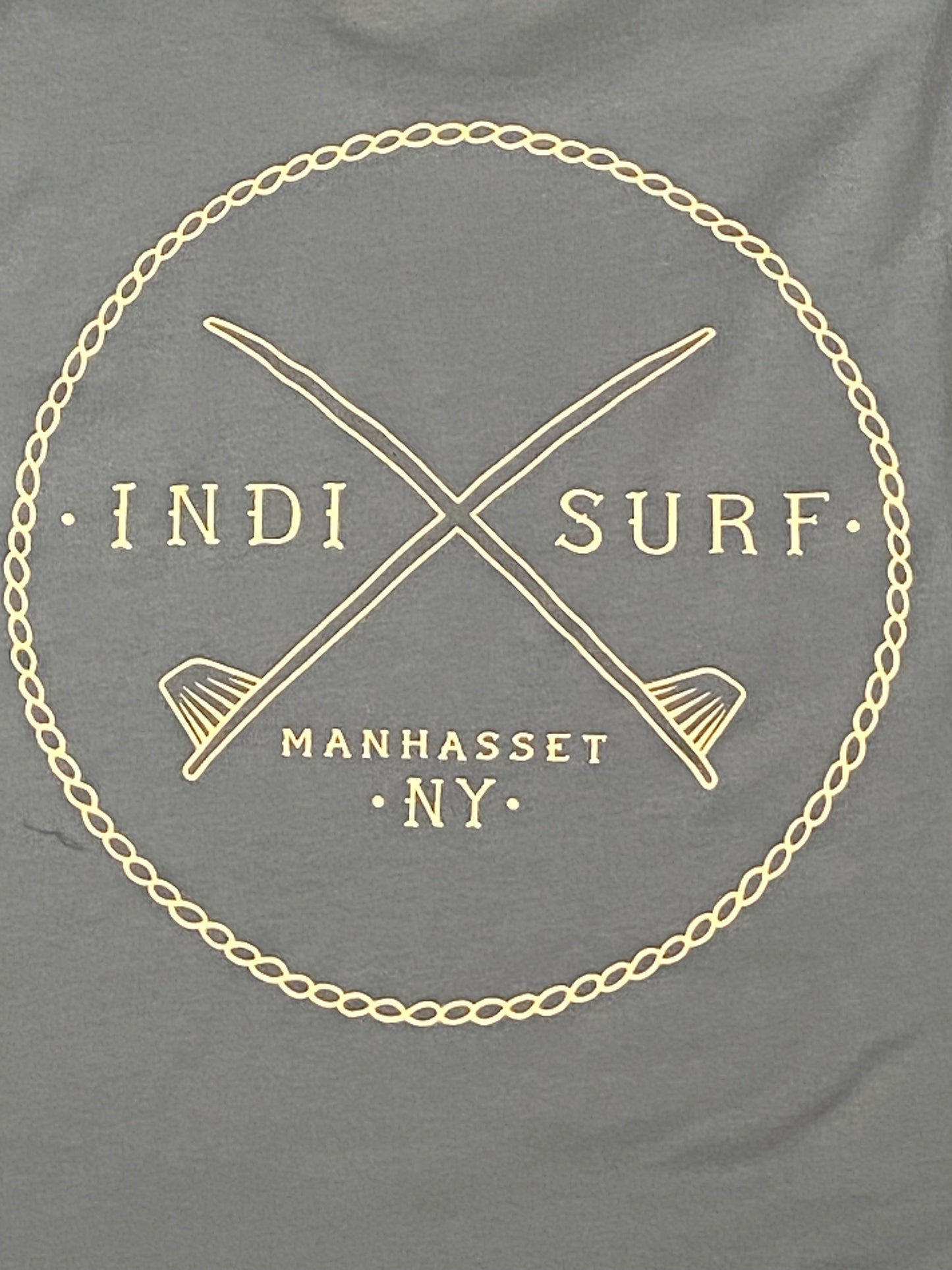 Indi Surf Men's Short Sleeve T-Shirt Carolina Blue/White Logo