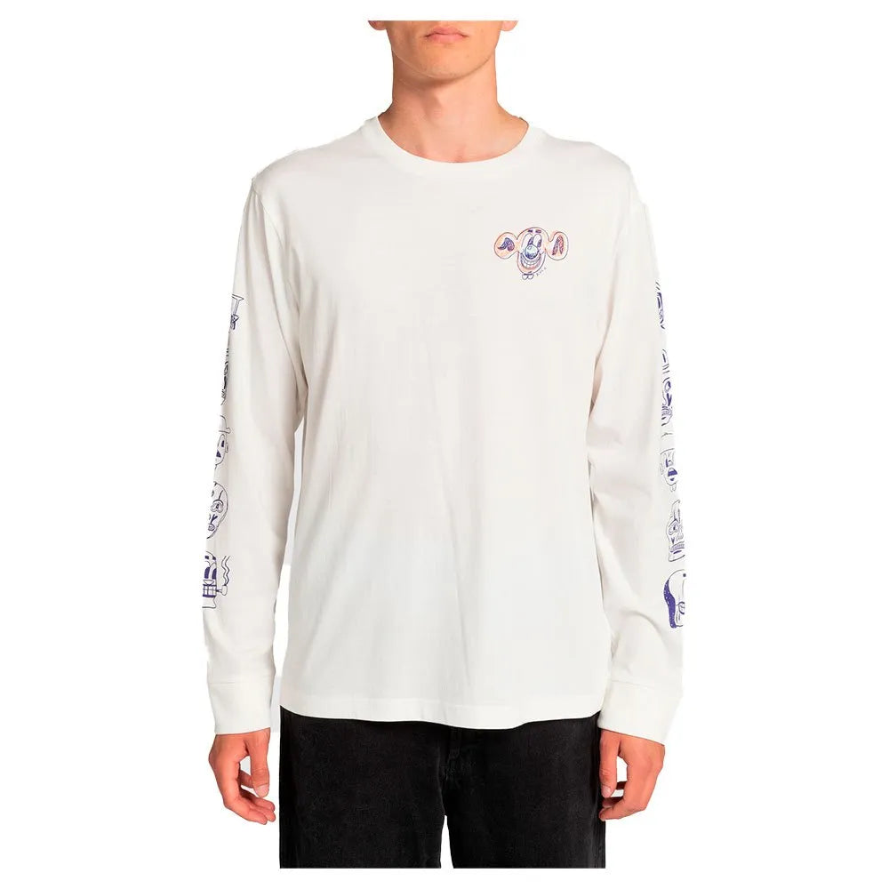 RVCA Dmote Gang T-shirt à manches longues pour homme - Blanc : PETIT