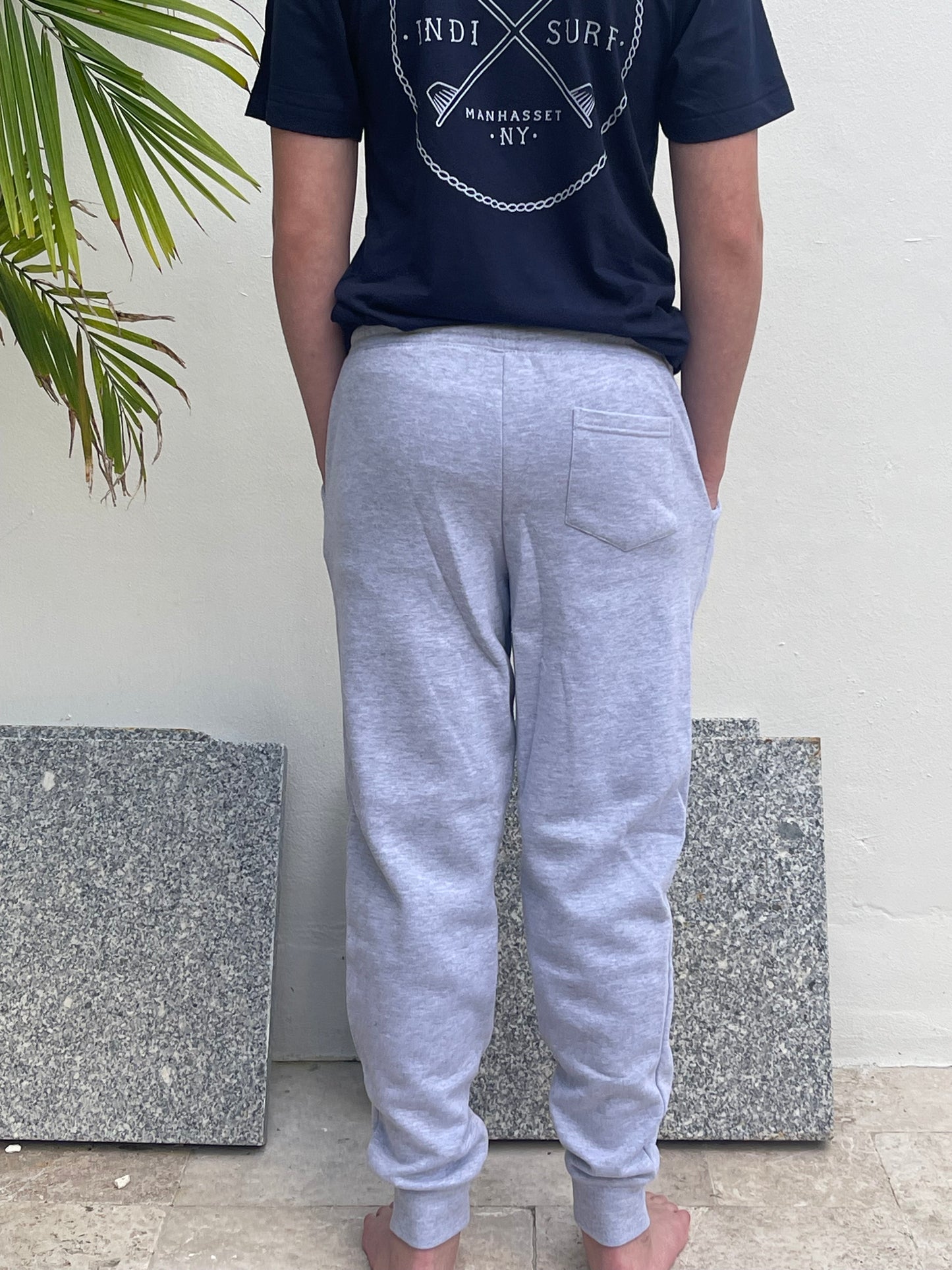 Indi Surf Men's Sweatpants Grey/Light Blue Logo