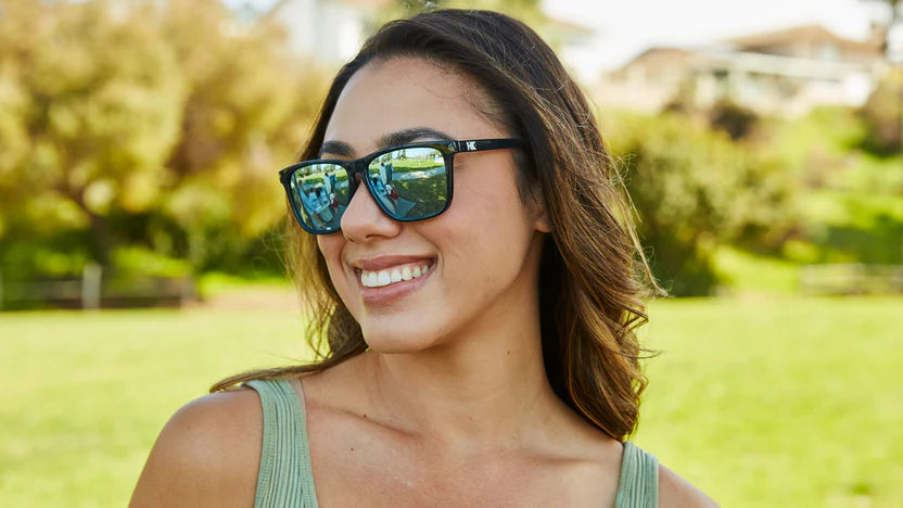 Knockaround Fast Lanes Sport Jelly Black/Sky Blue Sunglasses