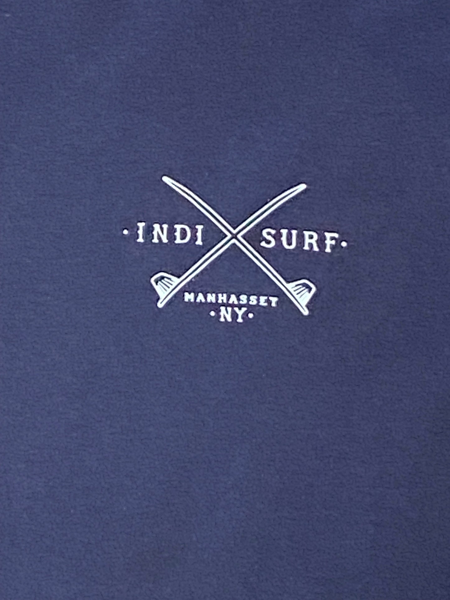 Indi Surf Mens Long Sleeve T-Shirt Navy/White Logo
