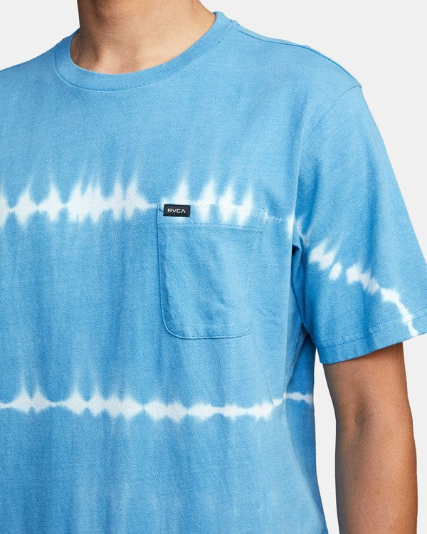 T-shirt à manches courtes Tie Dye Manic pour homme - BLEU FRANÇAIS : GRAND