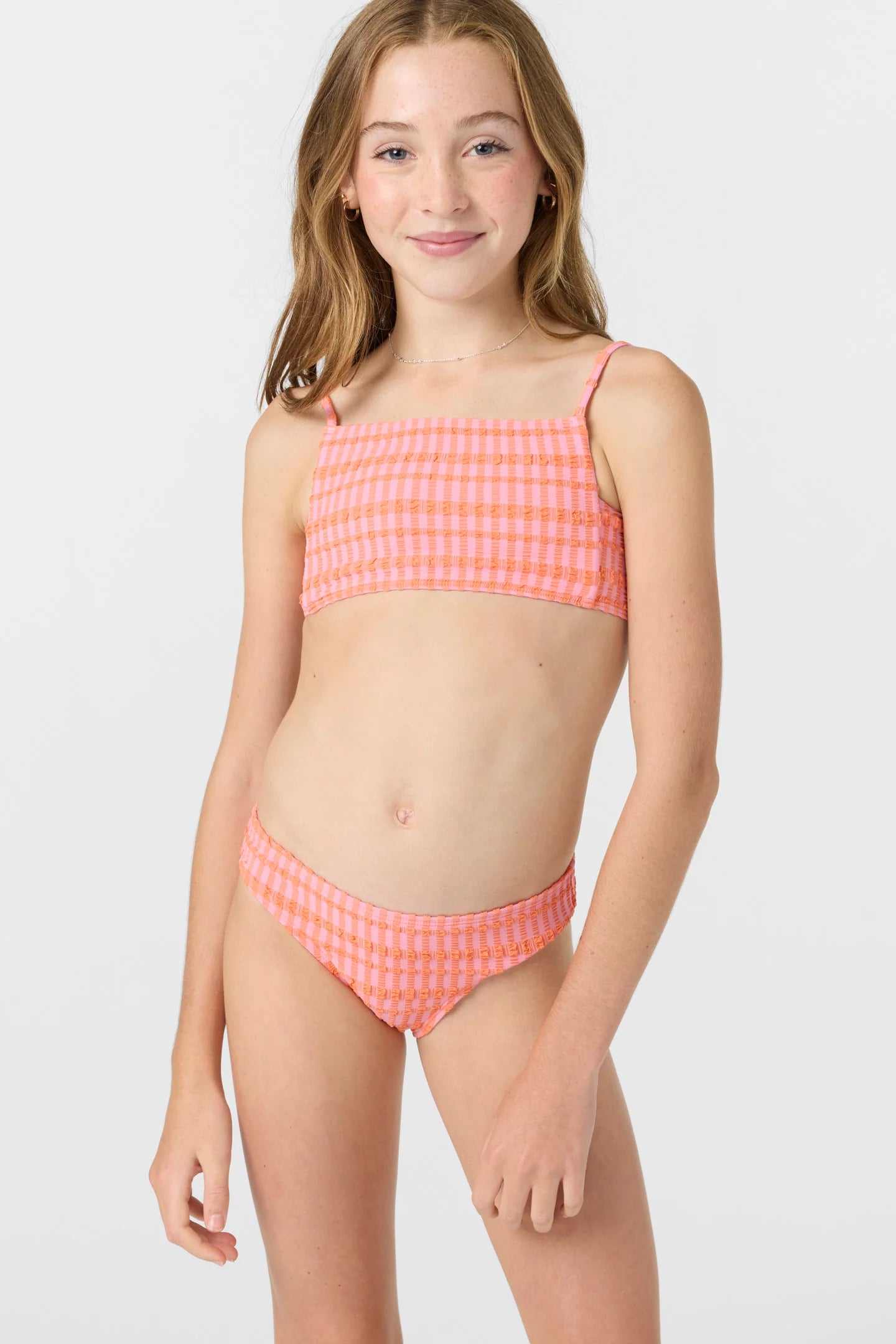 O'Neill Girls Paradise Plaid Square Neck Top Piece Set – Indi Surf