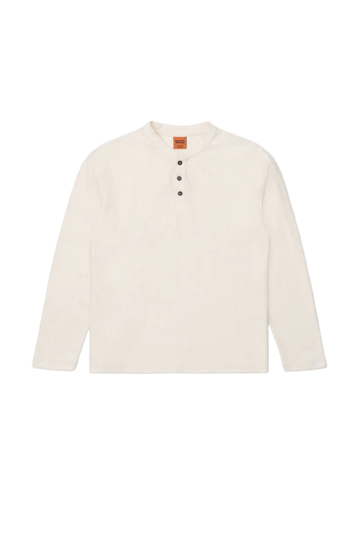 Rhythm Mens Vintage Terry Long Sleeve Henley