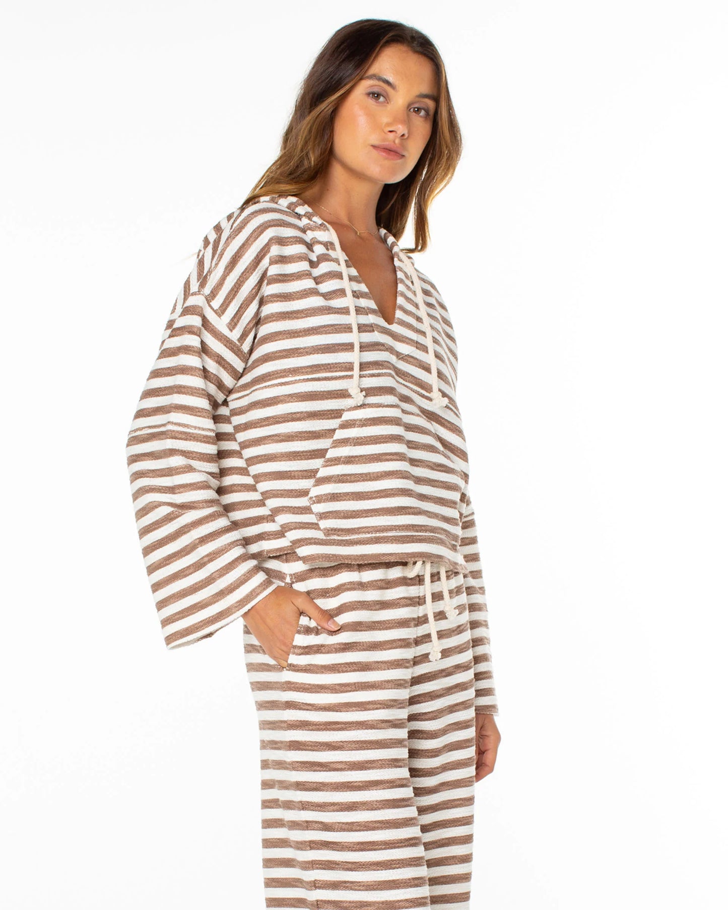 Roxy Women's Rich Coast Stripe Pull Over Hoodie