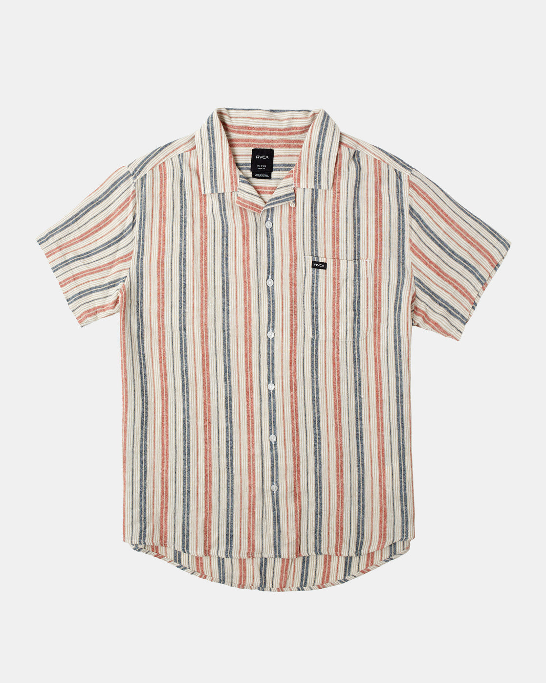 RVCA Mens Satellite Stripe Short Sleeve Shirt