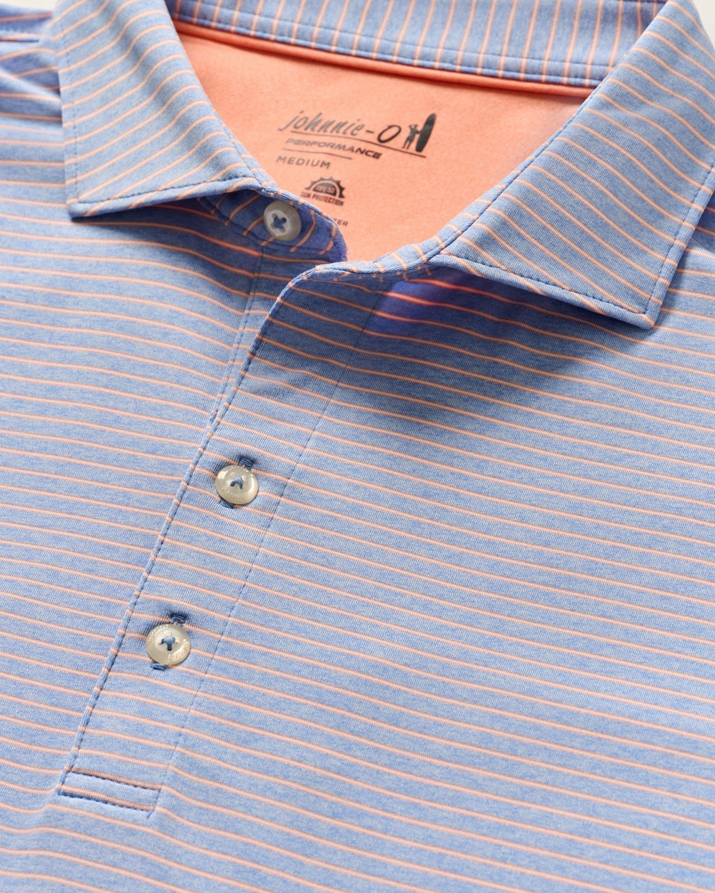 johnnie-O Mens Michael Stripe Performance Jersey Polo