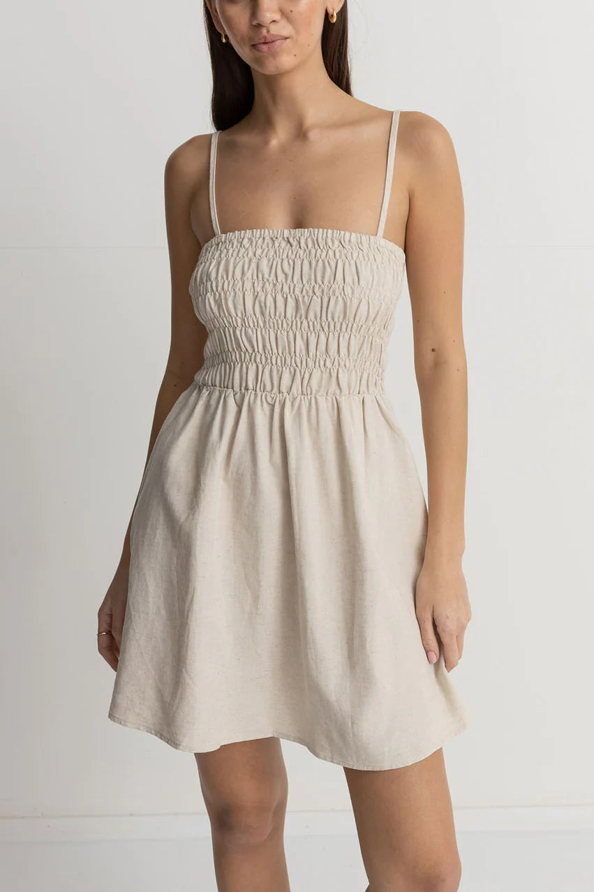 Rhythm Womens Classic Shirred Mini Dress – Indi Surf