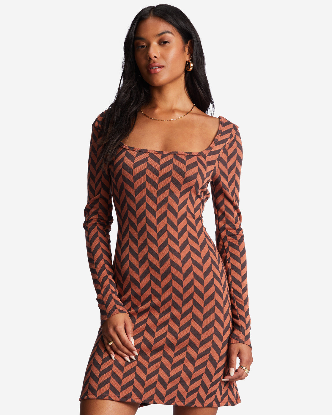 Billabong | Still Your Girl Long Sleeve Jersey Dress | Red Billabong | Still Your Girl Long Sleeve Jersey Dress | Red