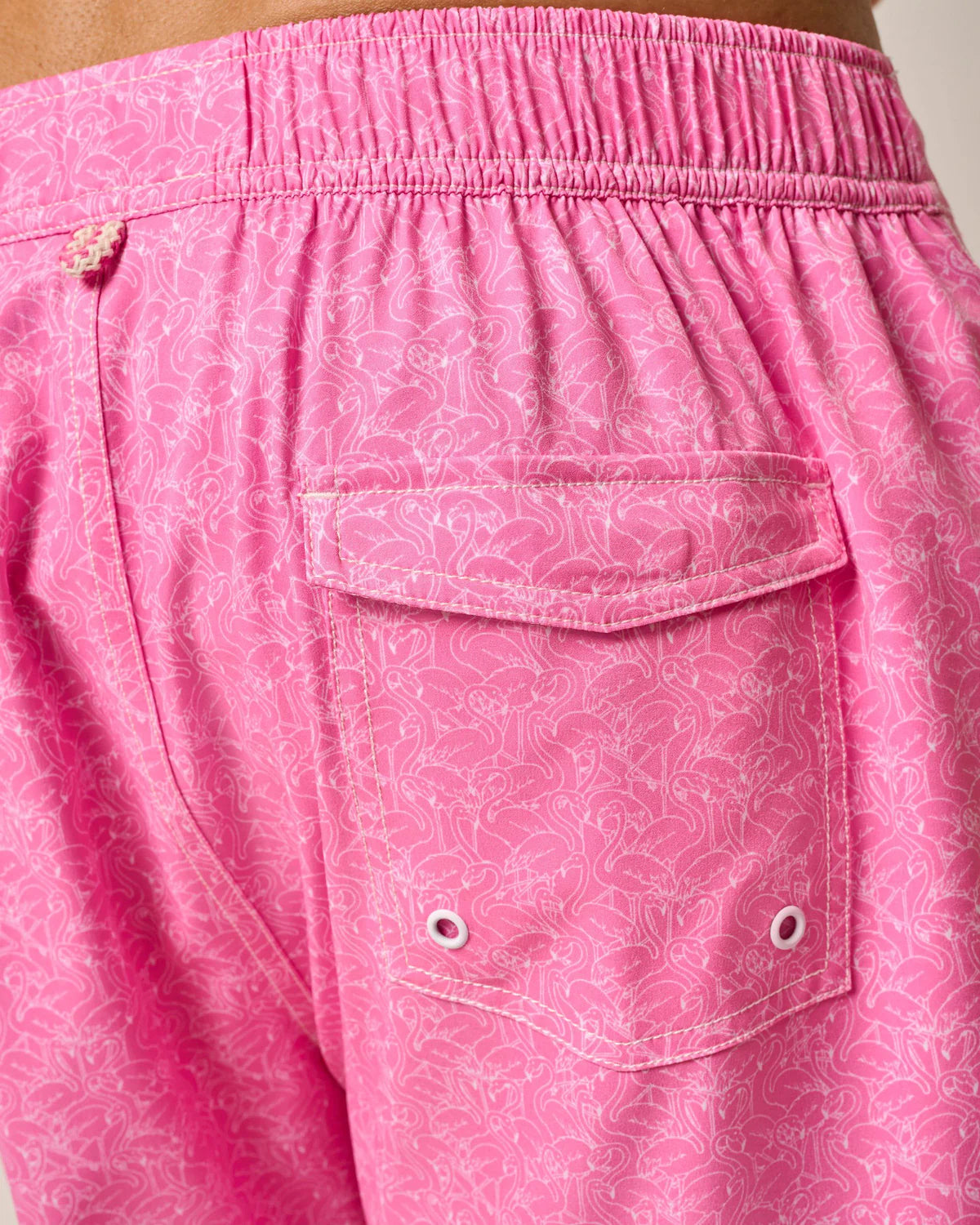 johnnie-O Mens Tickled Pink Half Elastic 7" Surf Shorts