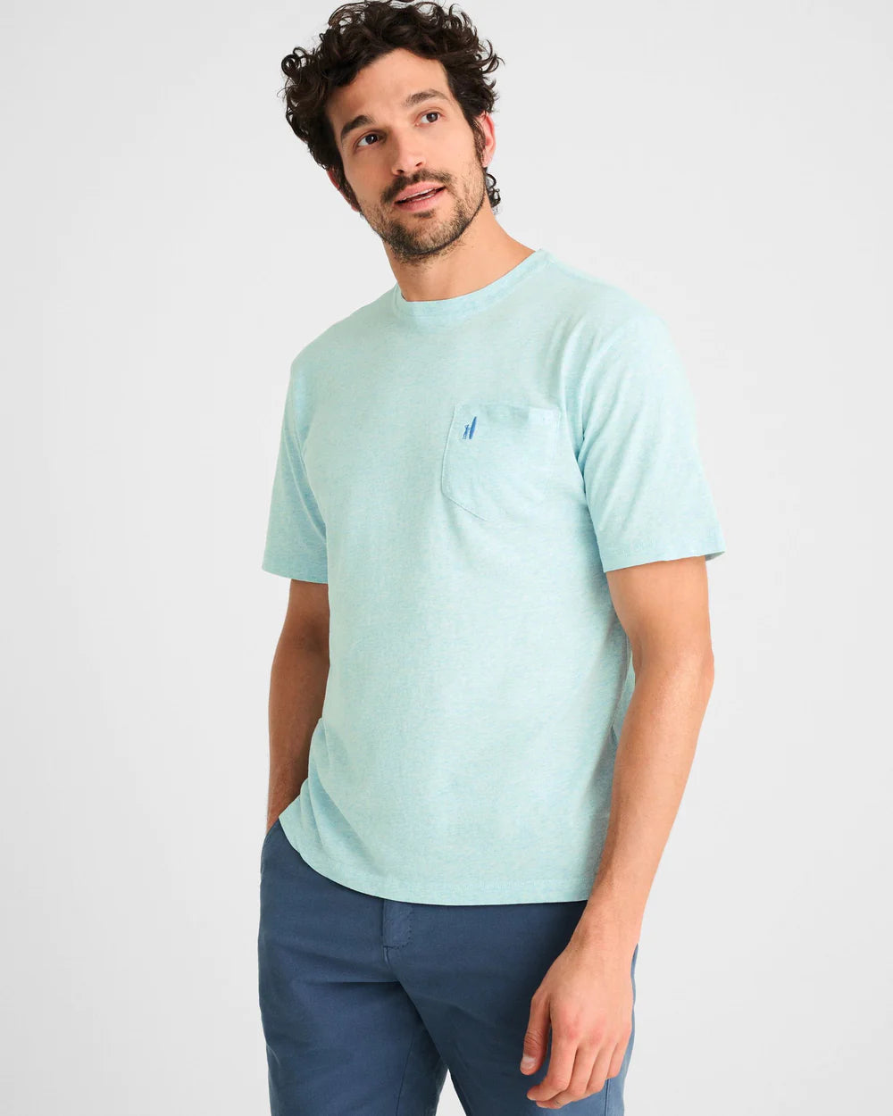 Johnnie-O Herren T-Shirt „Heathered Dale“ mit kurzen Ärmeln