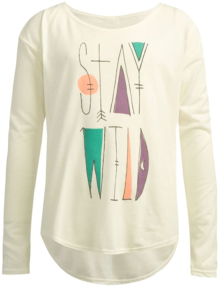 O'Neill Girls Wild Long Sleeve T-Shirt, (WWH) Winter White - Indi Surf