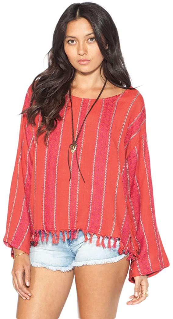 Billabong Womens The Heart Seas Long Sleeve Woven Blouse