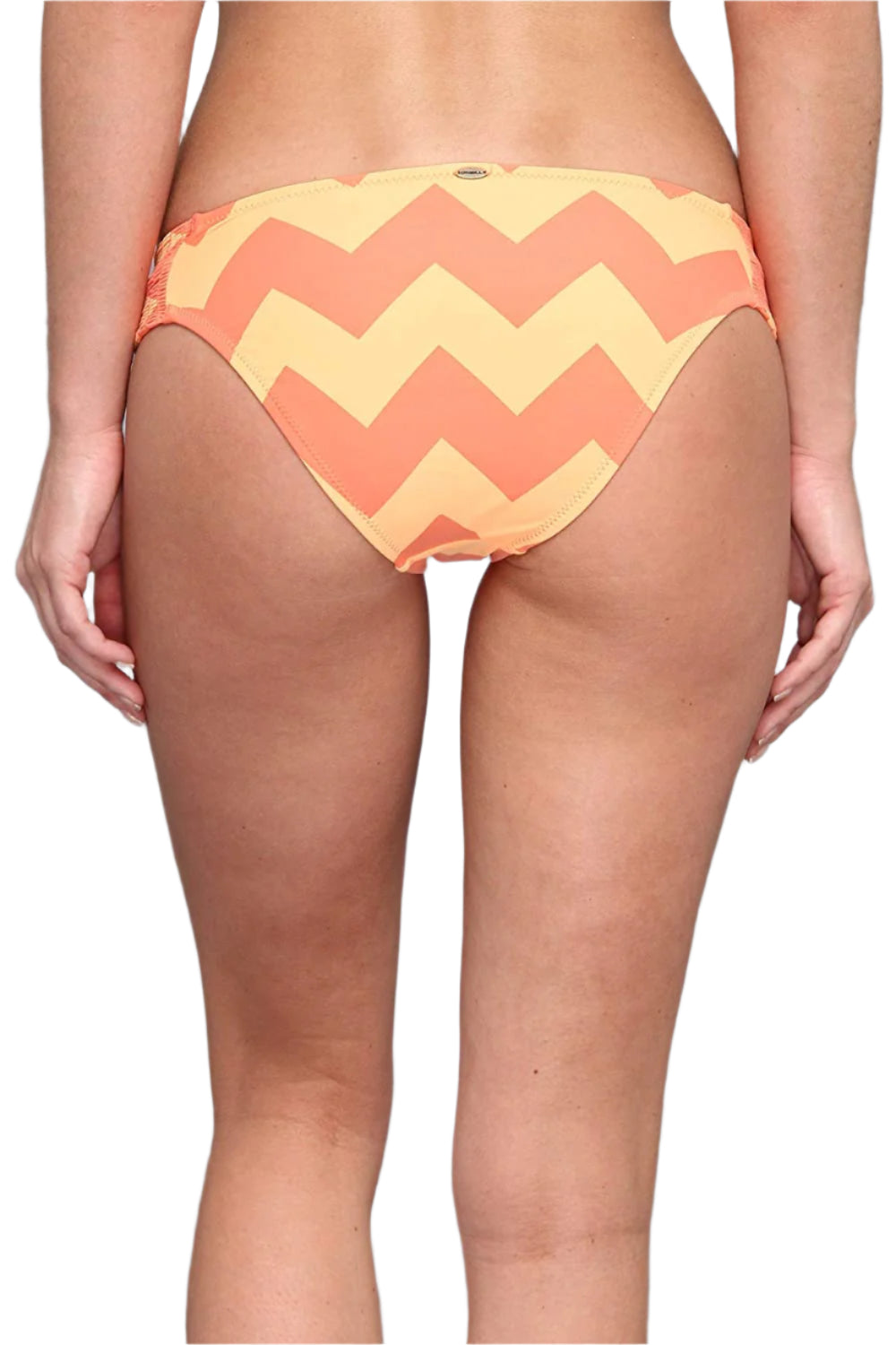 O'Neill Women's Ziggy Stripe Smocked Tab Side Bikini Bottom