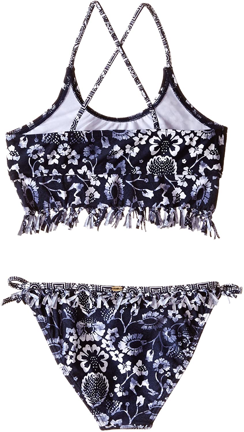 O'NEILL Girls' Retro Americana Fringe Bikini Top and Bottom - Indi Surf