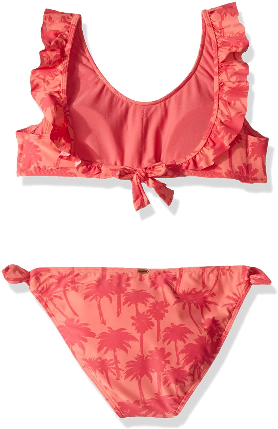 O'Neill Girls' Big Palm Ruffle Top Bikini Set - Indi Surf