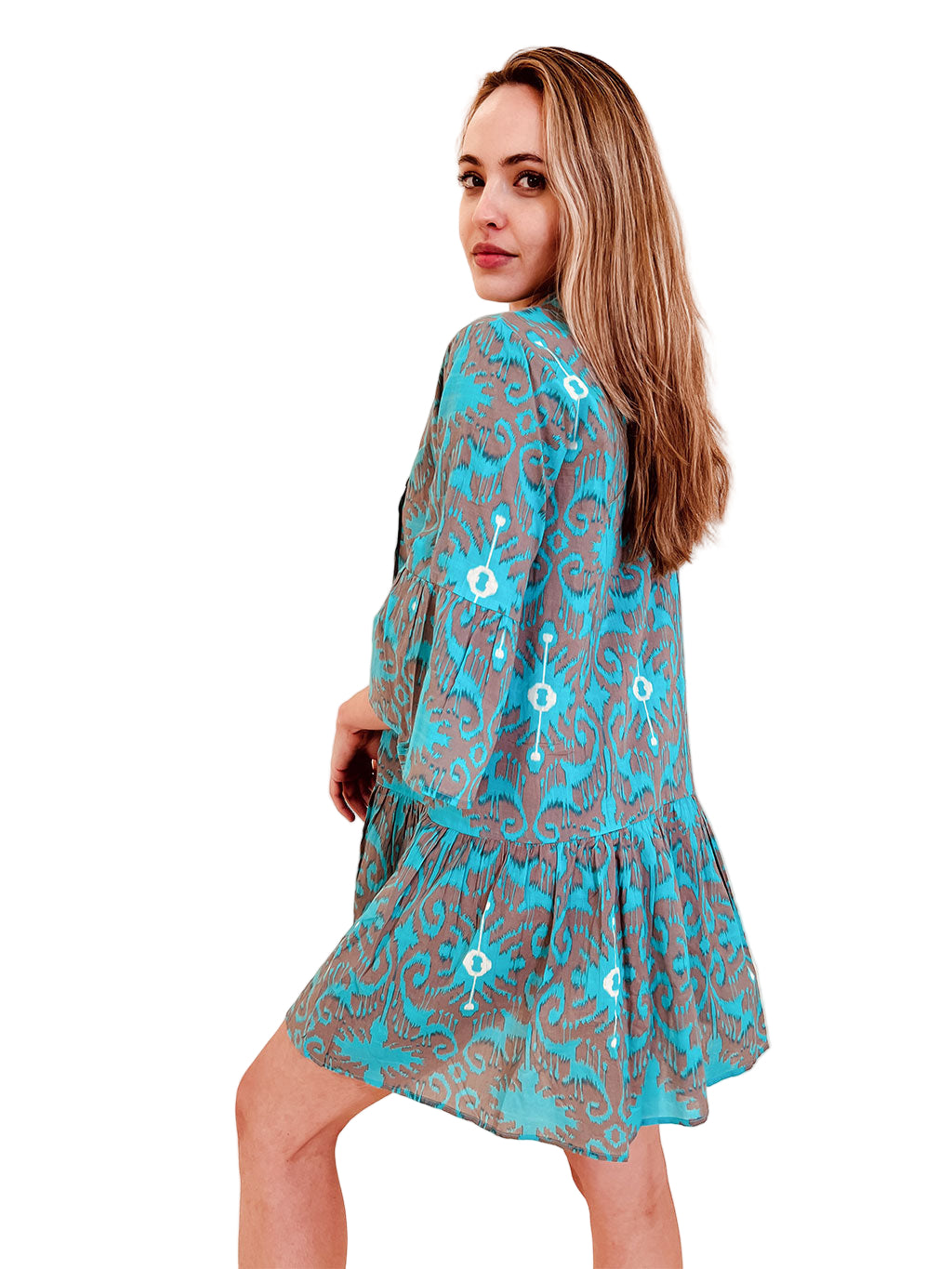 Tunique Felina Ikat pour femme de Debbie Katz