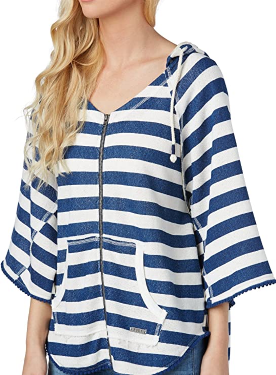 Roxy Juniors Dream Walker Zip Front Fashion Fleece Hoodie - Indi Surf