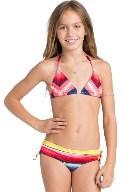 Billabong Fiesta Fun 2 teiliges Tri Top Bikini Set fur Madchen