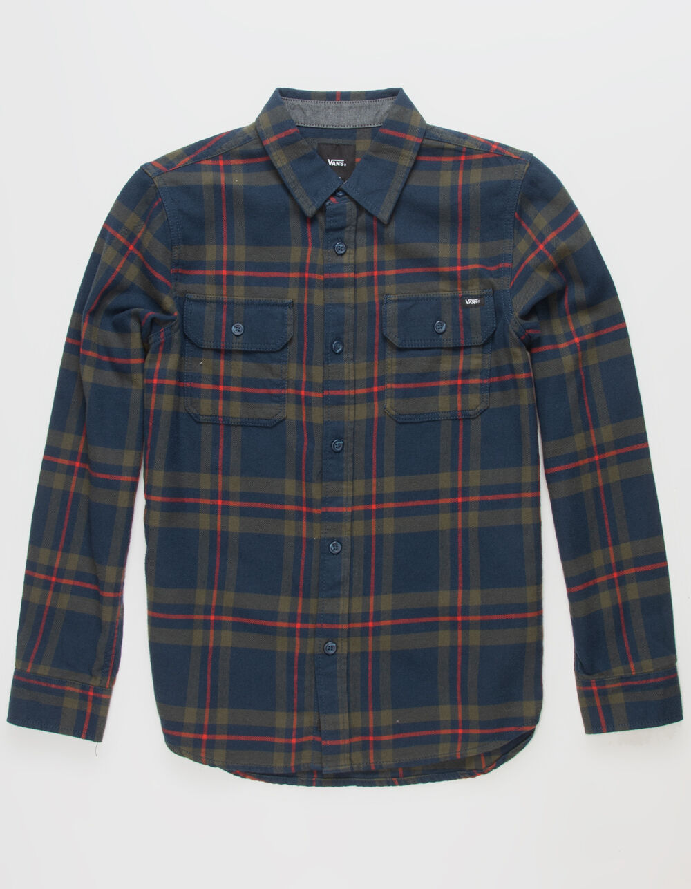 Vans Boys Westminster Long Sleeve Flannel Shirt Boys X-Large / Dress Blues/Grape Leaf Vans Boys Westminster Long Sleeve Flannel Shirt Boys X-Large / Dress Blues/Grape Leaf