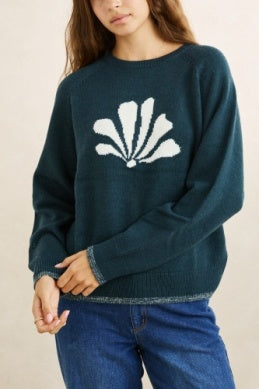 Rhythm Womens Bayside Crew Neck Knit Sweater