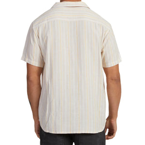 RVCA Mens Beat Stripe Short Sleeve Shirt