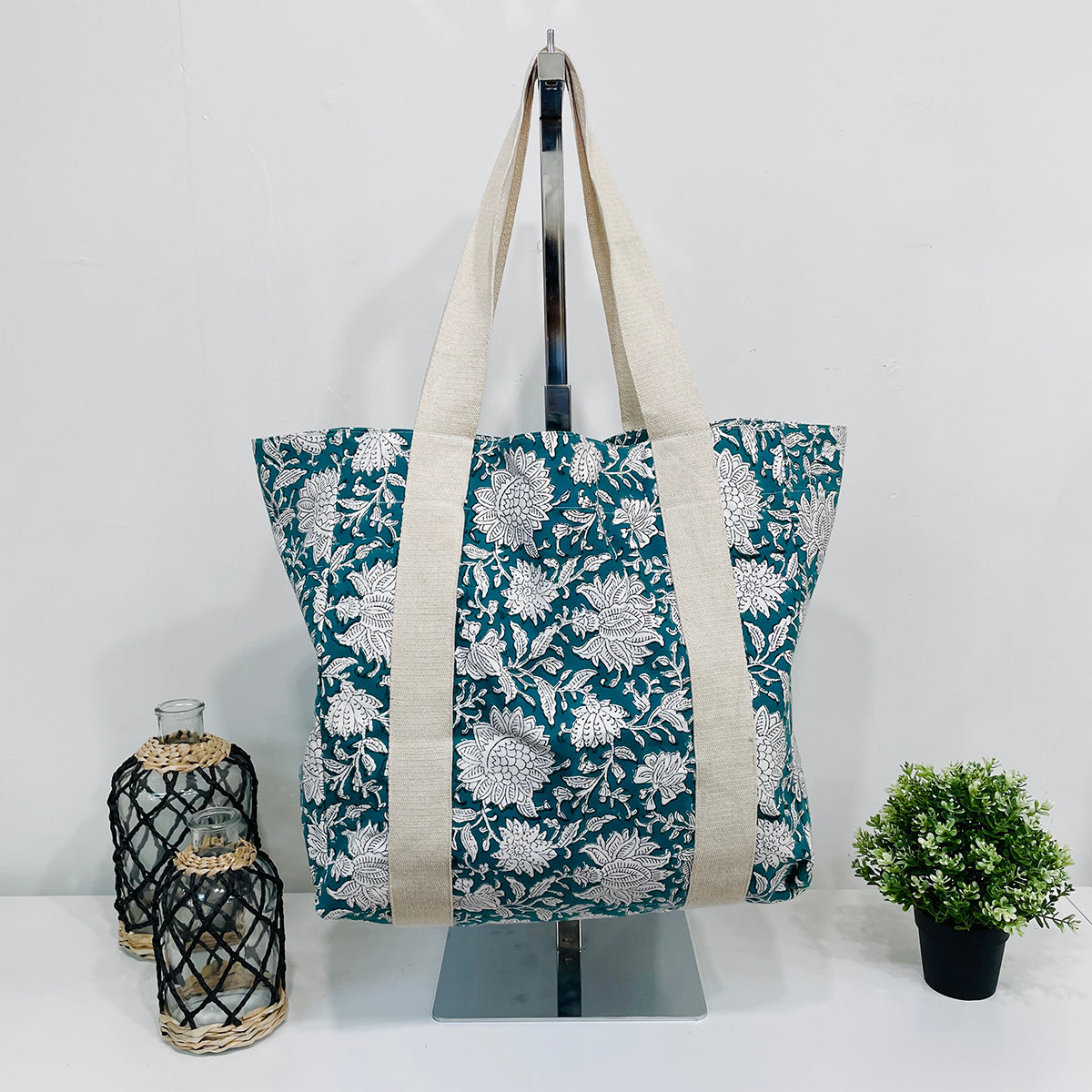 Anju Block Printed Canvas Bag
