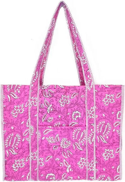 Anju Quilted Tote Bag with Travel Pouch