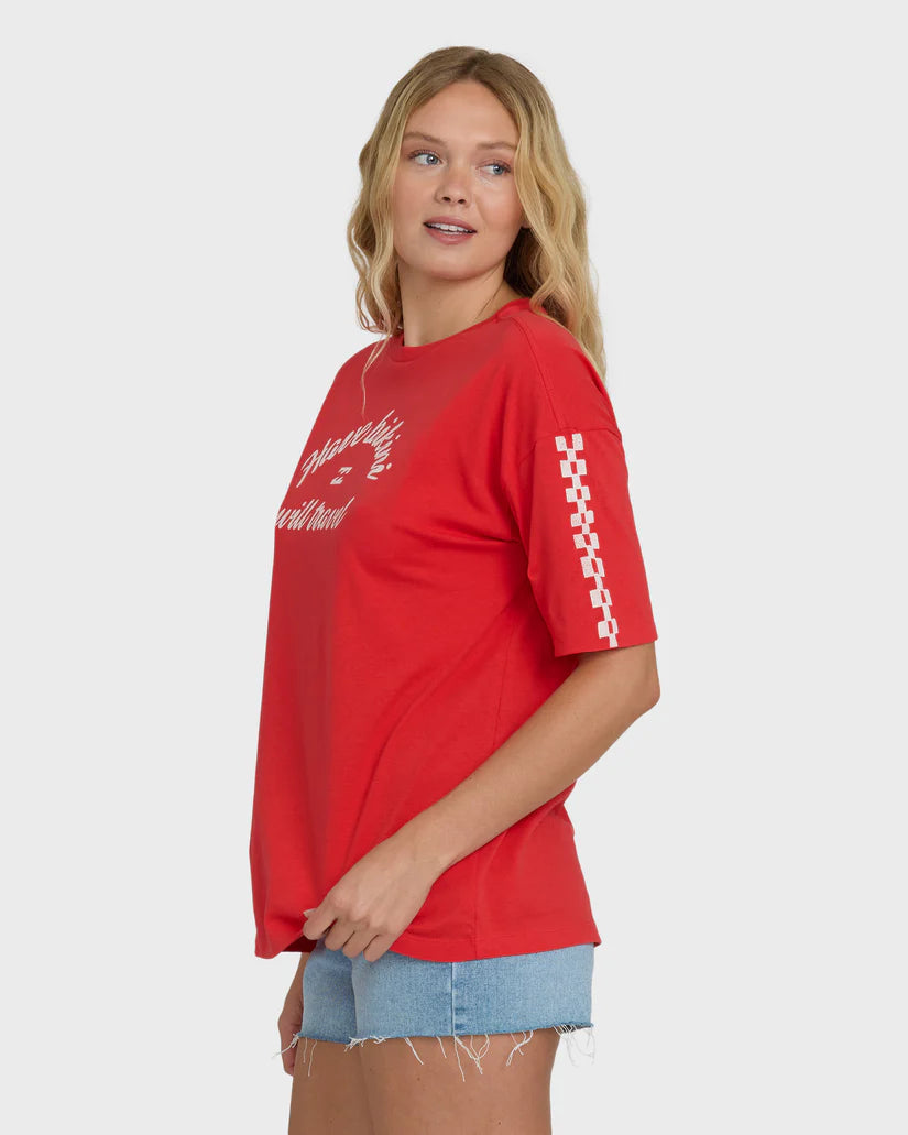 Billabong Women's I Will Travel Short Sleeve Knit T-Shirt