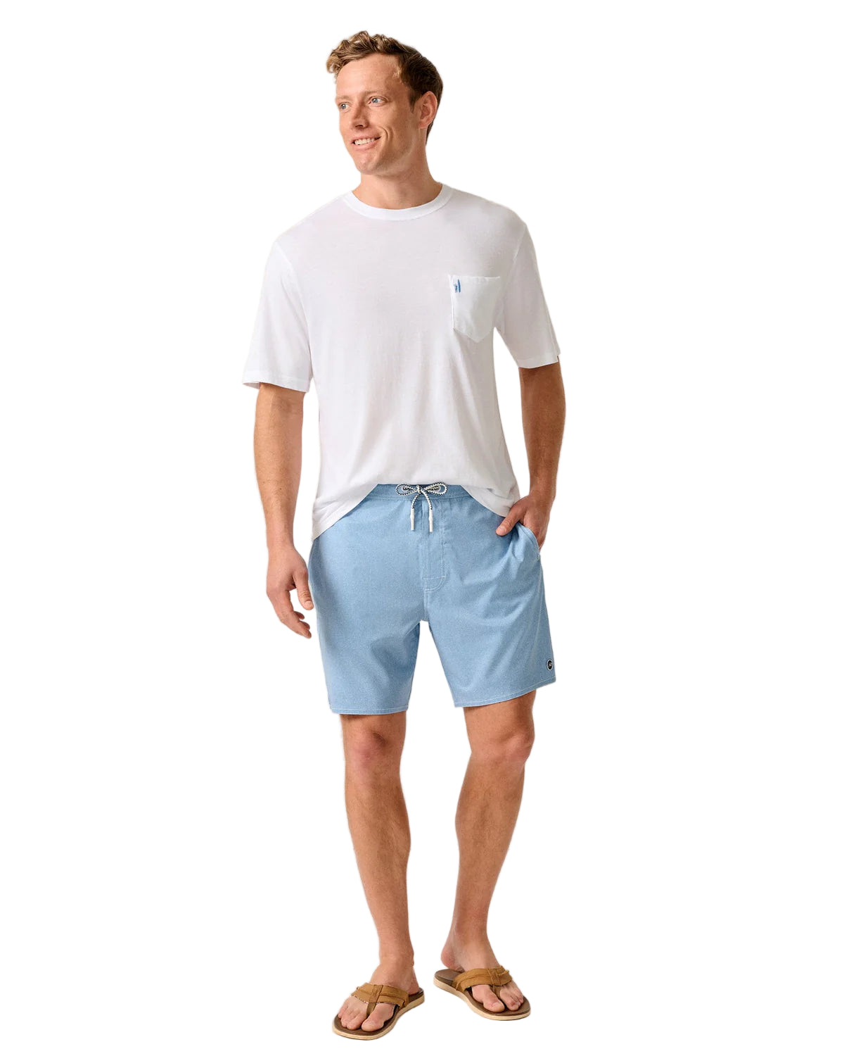 Johnnie-O Mens Ginn Half Elastic 7" Surf Shorts