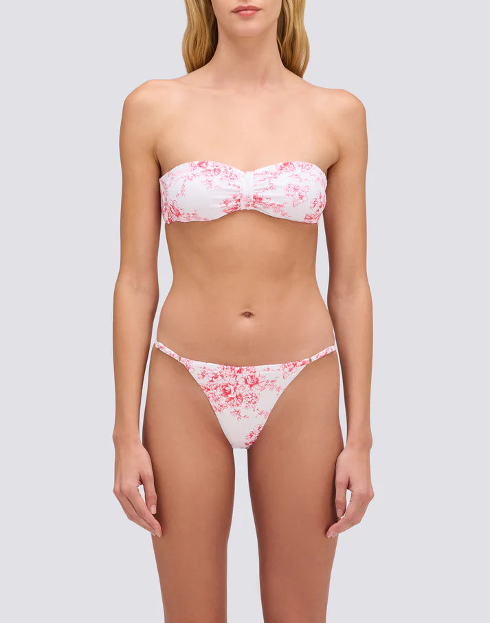 Sundek Women's Kerr - Rose De Joie  Patterned High-Cut Bikini Bottoms With Adjustable Ties