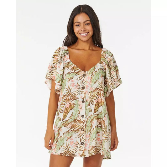 Rip Curl Women's La Quinta Floral Button-Up Mini Dress