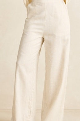 Rhythm Womens Linen Whip Stitch Wide Leg Pant
