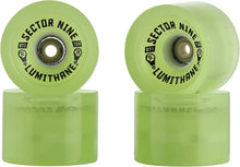 Load image into Gallery viewer, Sector 9 Lumithane 67mm 78a Glow In The Dark Longboard Wheels