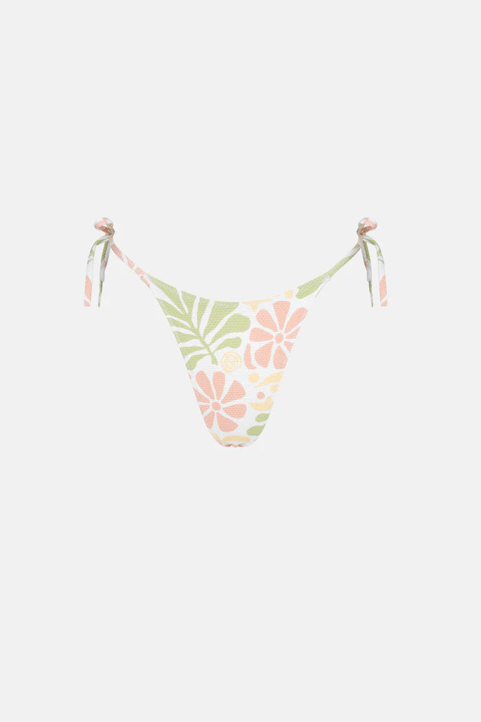 Bas de bikini taille haute à nouer sur le côté et motif floral Marloe de Rhythm pour femmes