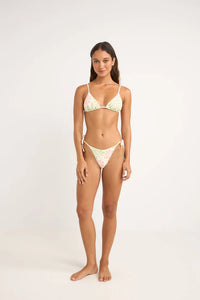 Rhythm Damen Marloe Bikinihose mit hohem Ausschnitt und Blumenmuster zum Binden an der Seite