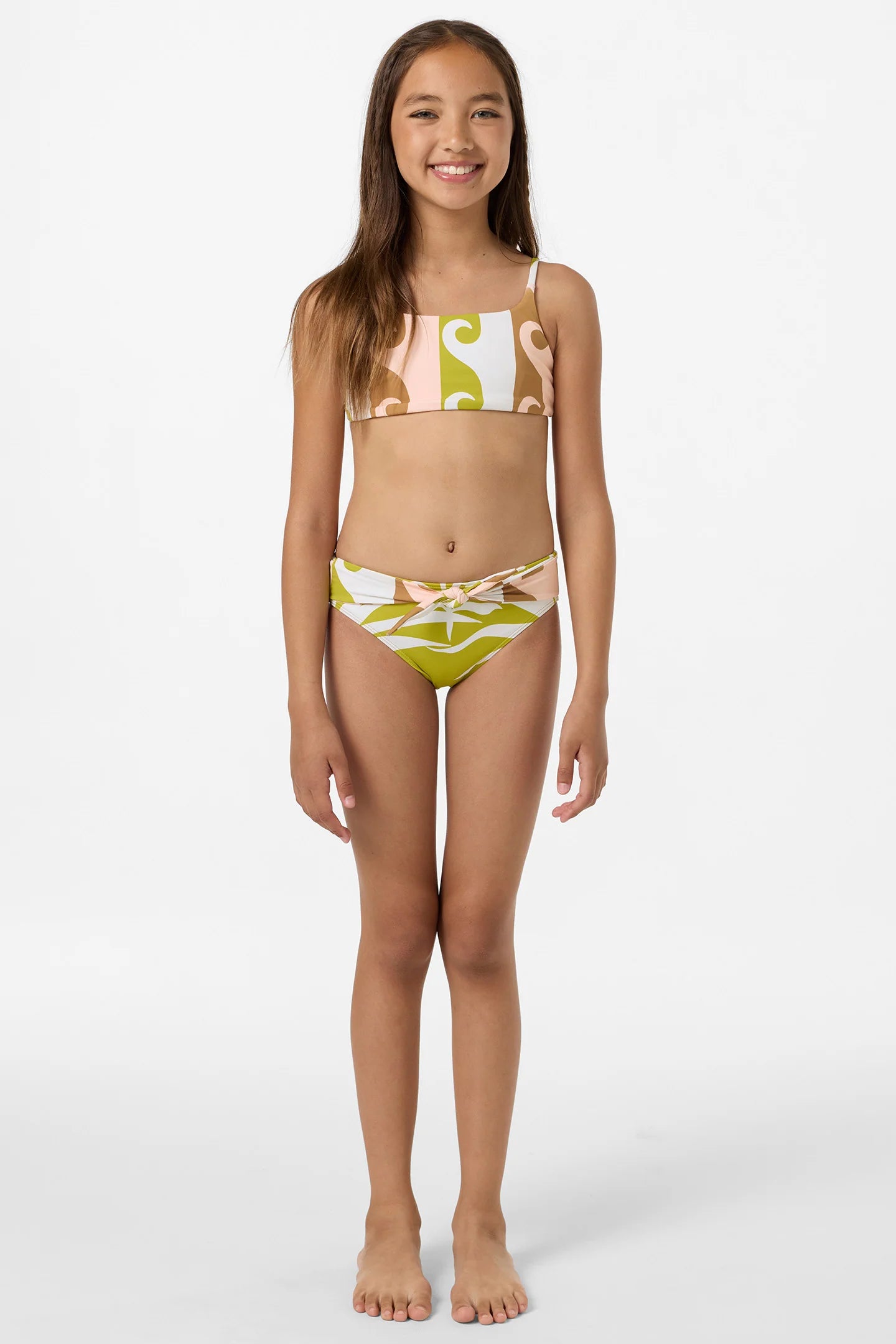 O'Neill Girls Skylar Palm Tie Back Revo 2 Piece Bikini Set