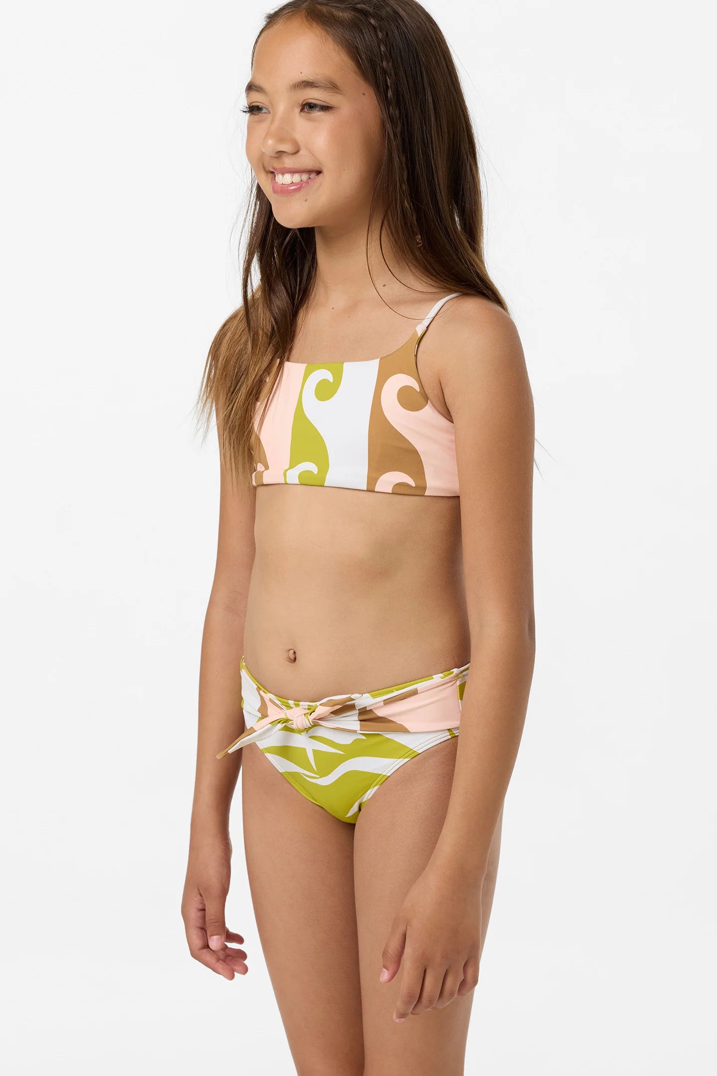 O'Neill Girls Skylar Palm Tie Back Revo 2 Piece Bikini Set
