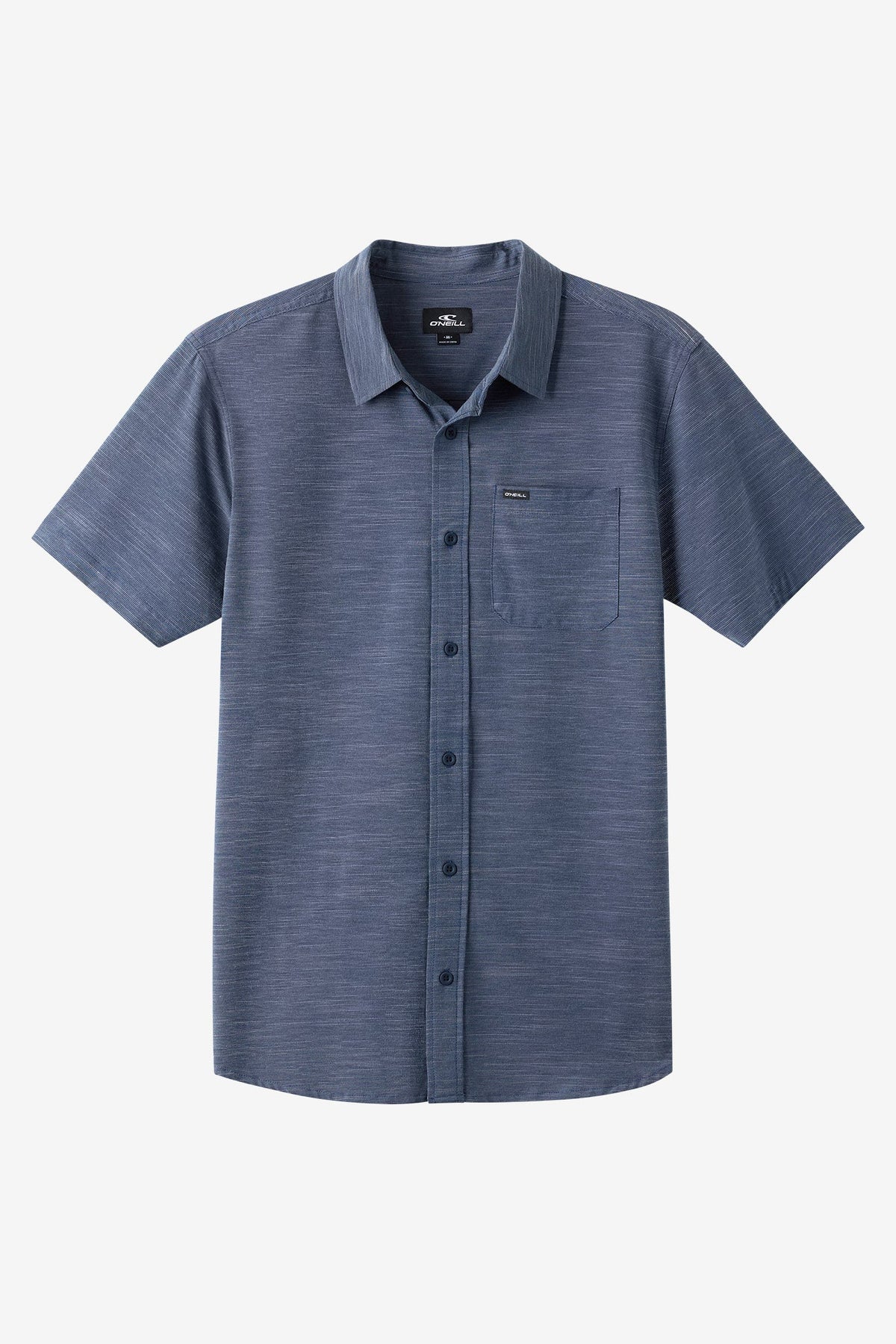 O'Neill Mens Slub Solid Standard Fit Short Sleeve Shirt