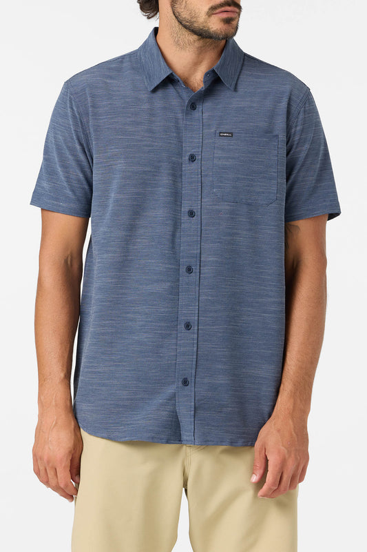 O'Neill Mens Slub Solid Standard Fit Short Sleeve Shirt