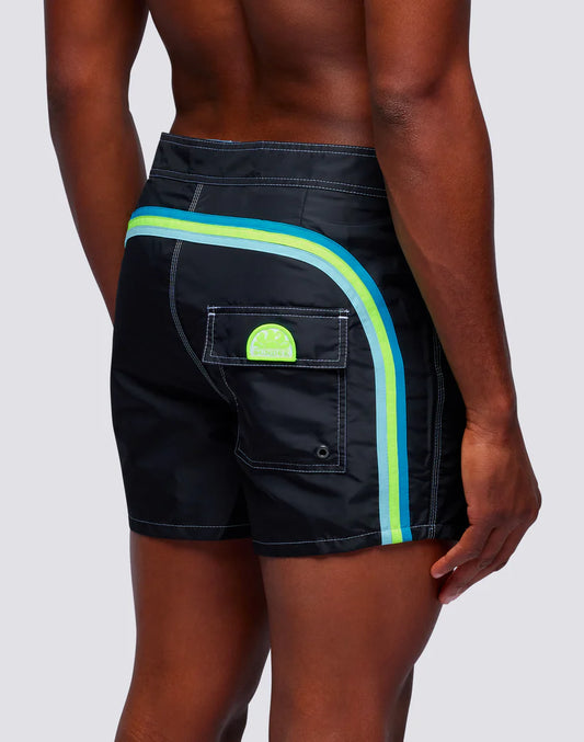 Sundek Mens 14" Short Length Elastic Waist Swim Trunk