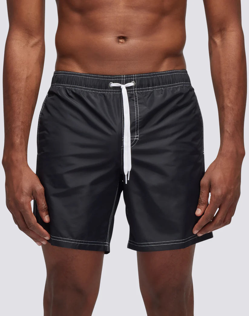 Sundek Mens 16" Mid-Length Elastic Waist Swim Trunk