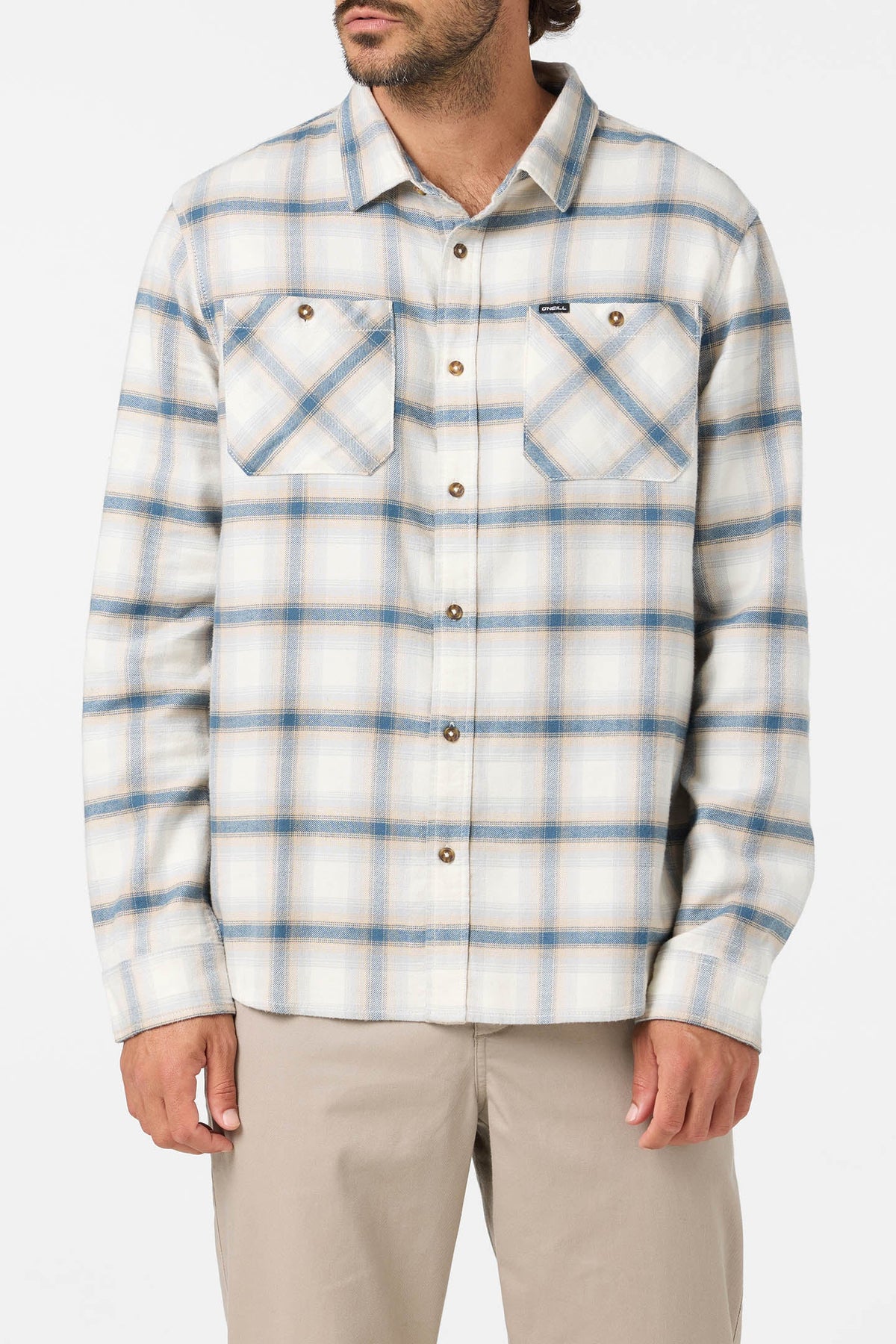 O'Neill Mens Coastline Flannel Long Sleeve Shirt